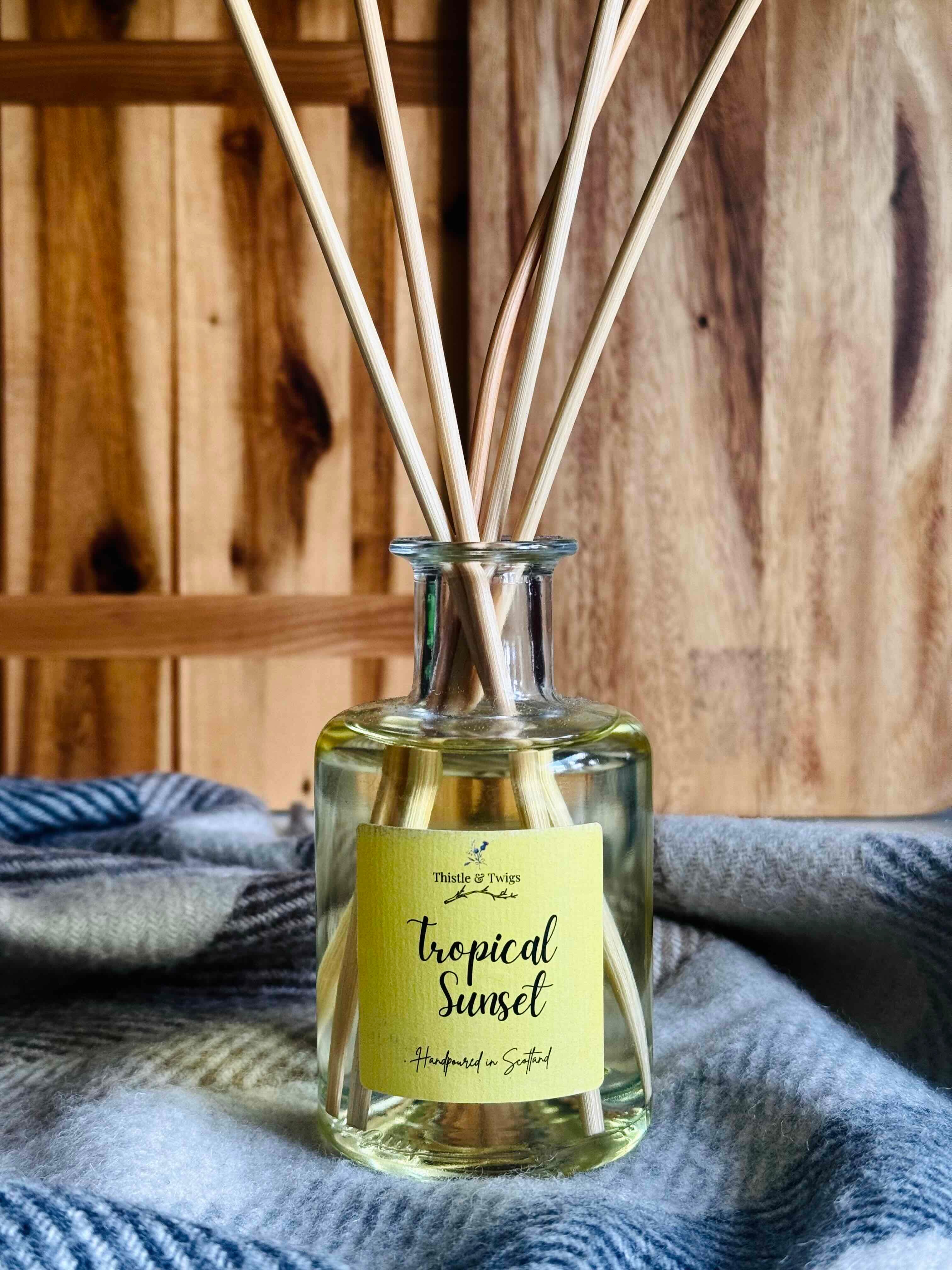 Tropical Reed Diffuser Tropical Sunset Luxury Reed Diffuser – Thistle & Twigs